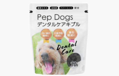 デンタルケアキブル（犬用おやつ）のパッケージ画像