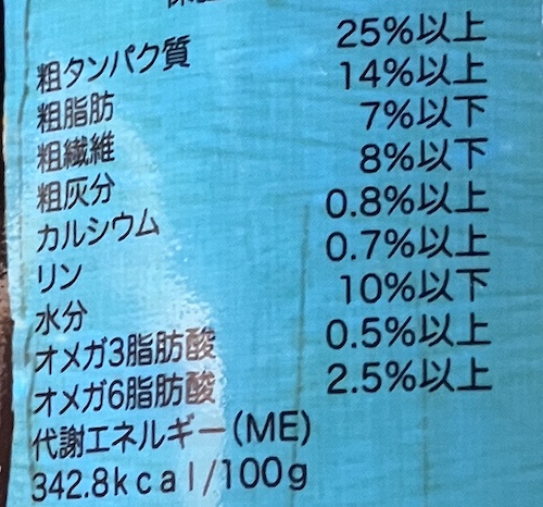 ロータスドッグフードの成分表