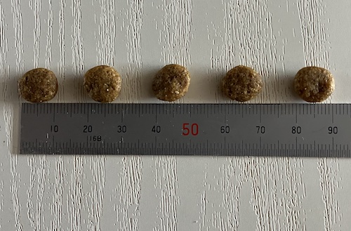 ワイルドレシピドッグフードの粒の大きさ