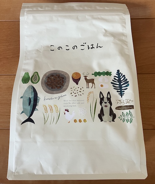 このこのごはんドッグフードのパッケージ画像（表面2）