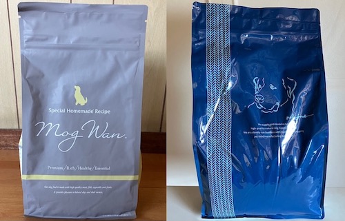 モグワンとネルソンズドッグフードのパッケージ画像（表面1）