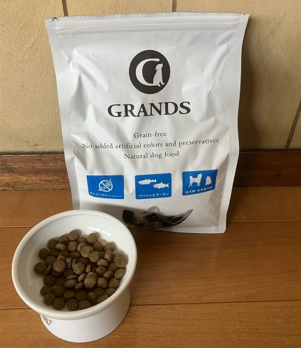 グランツドッグフード フィッシュ&サーモンの盛り付け画像2